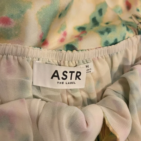 Astr Green/Yellow and Pink Floral Maxi Dress,Sapaguetri Straps, Size M. - Picture 10 of 14